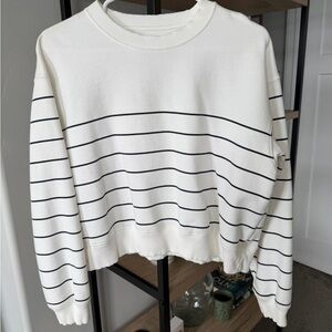 Striped White Sweater